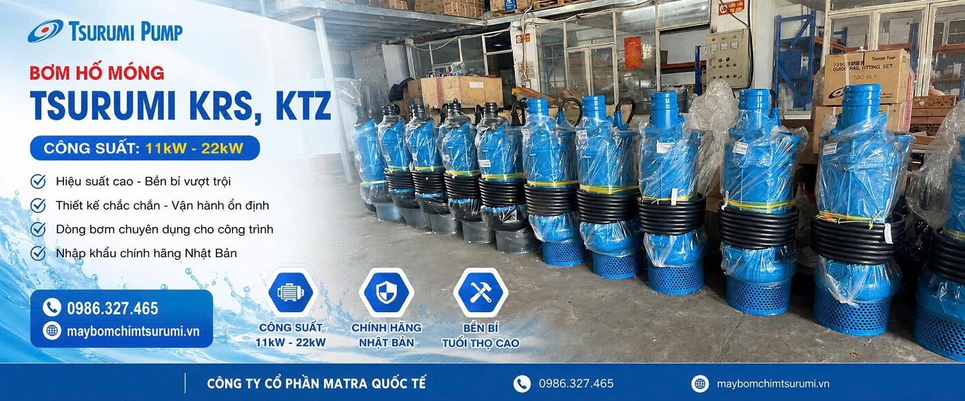Máy bơm chìm hố móng Tsurumi KRS- KTZ